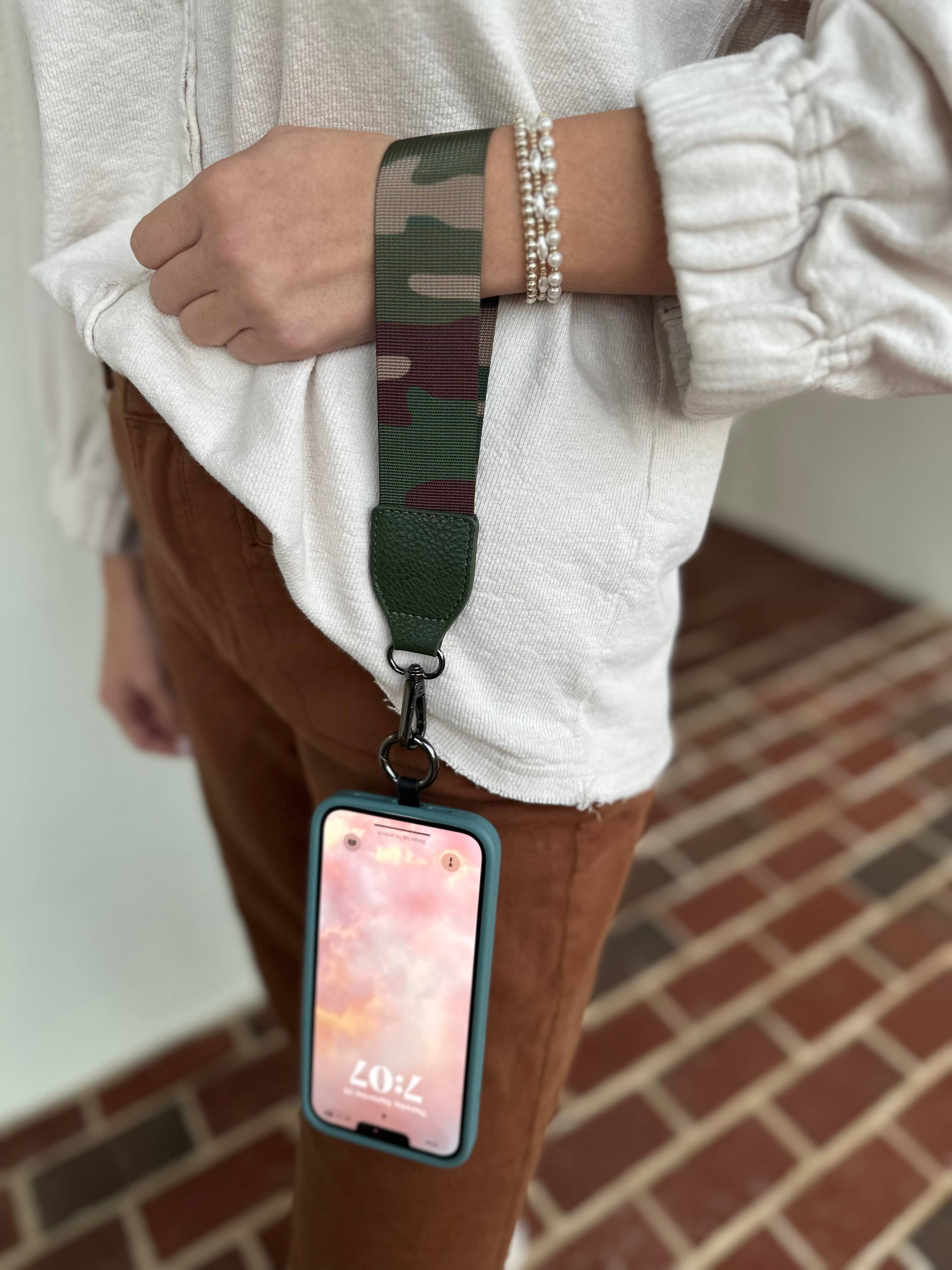 Save The Girls - Clip & Go Crossbody Strap with Pouch - Fun Patterns: Paw Tracks