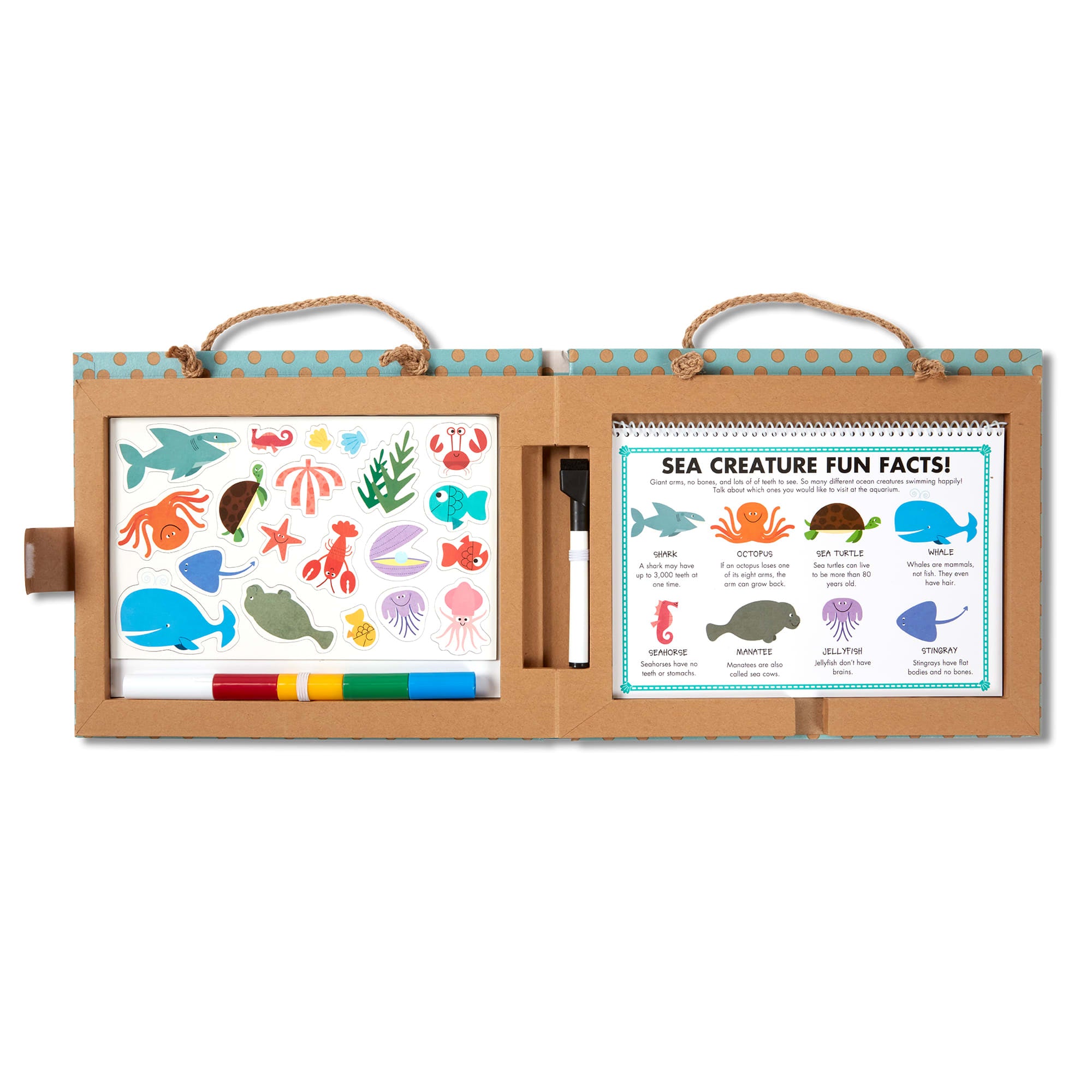Natural Play: Play, Draw, Create Reusable Drawing & Magnet Kit - Ocean