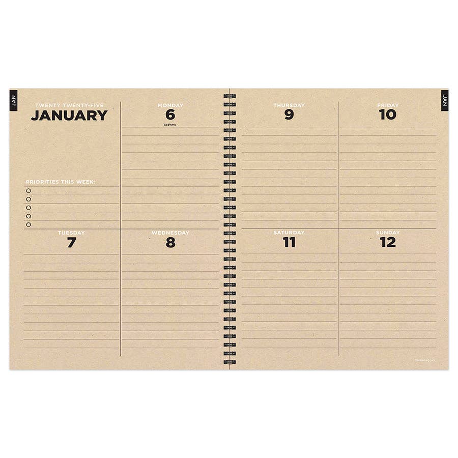 TF Publishing - Paper Goods - 2025 Forest Mist Large Weekly Monthly Planner