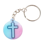 Tap To Pray® Acrylic Keychain-Pastel + Cross