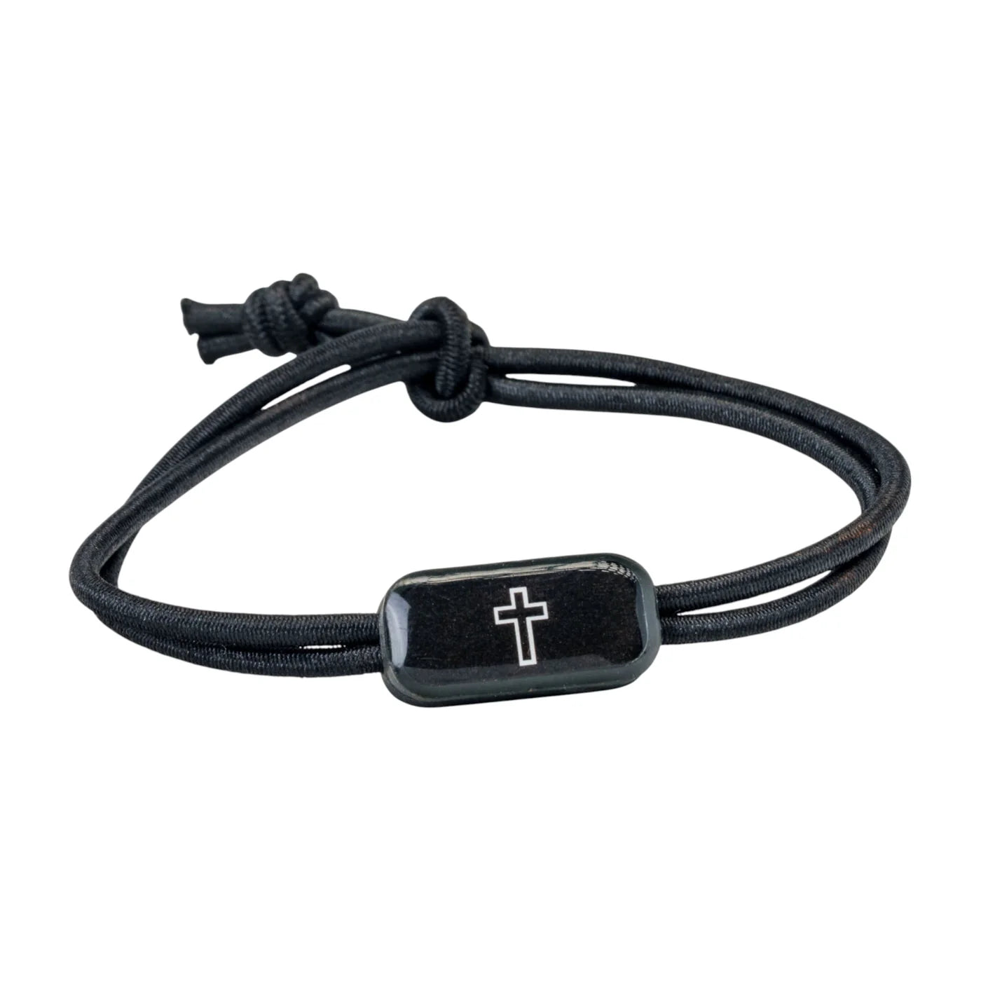 Tap To Pray® Survivor Series Tactical Bracelet-Onyx + Cross