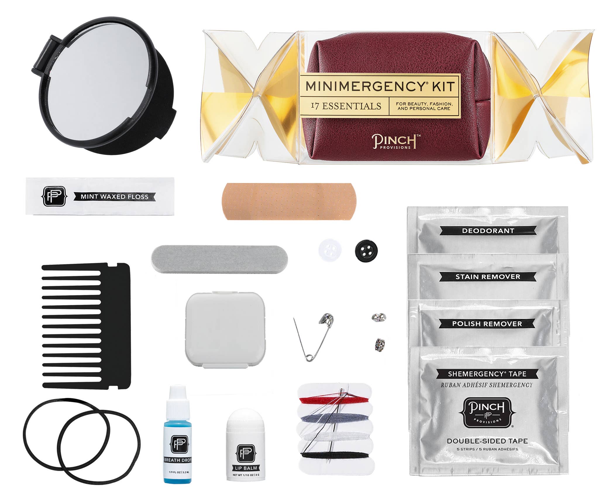 Pinch Provisions - Cracker Minimergency Kit Christmas Stocking Stuffer: Oxblood