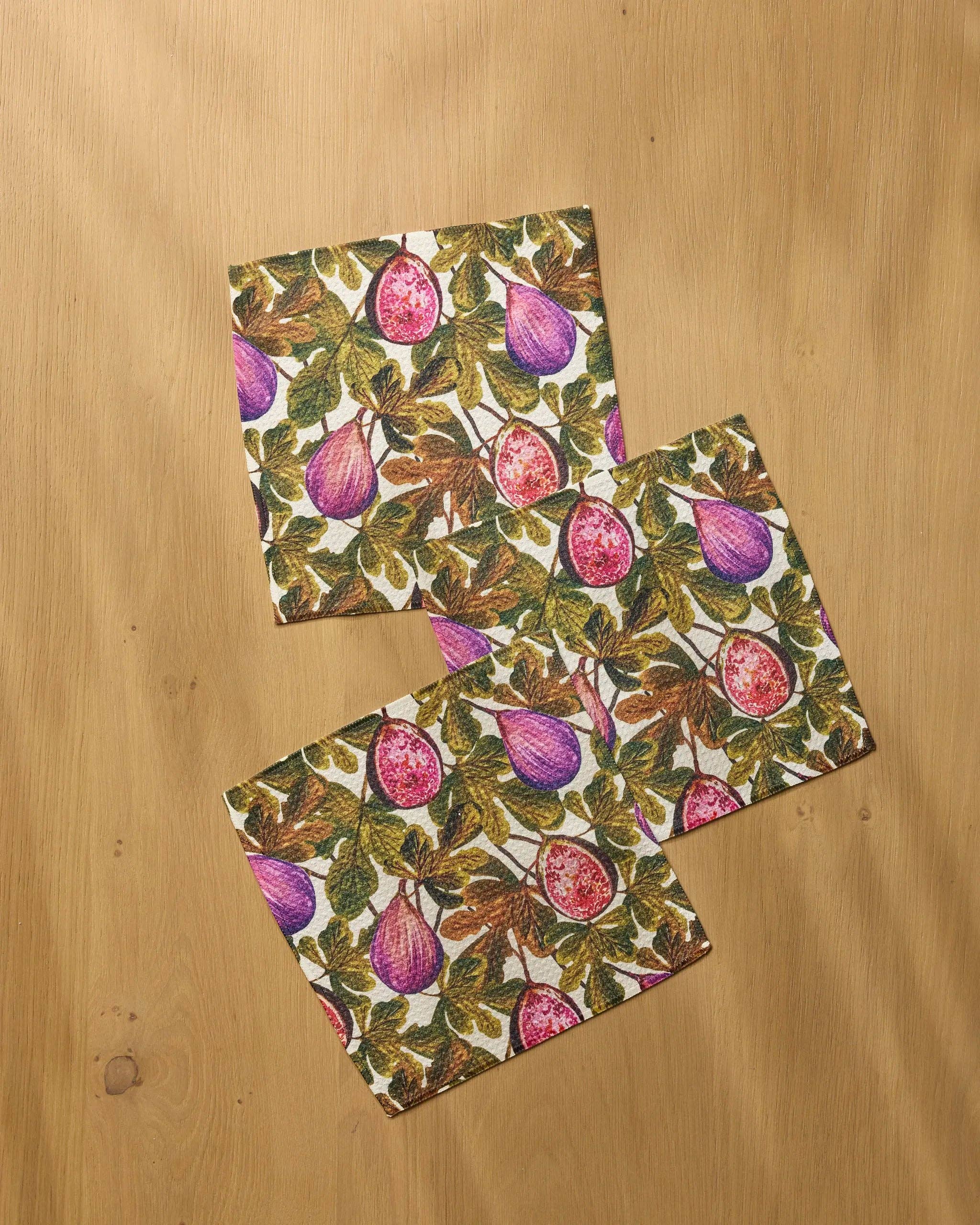 Geometry - Wild Fig Dishcloth Set