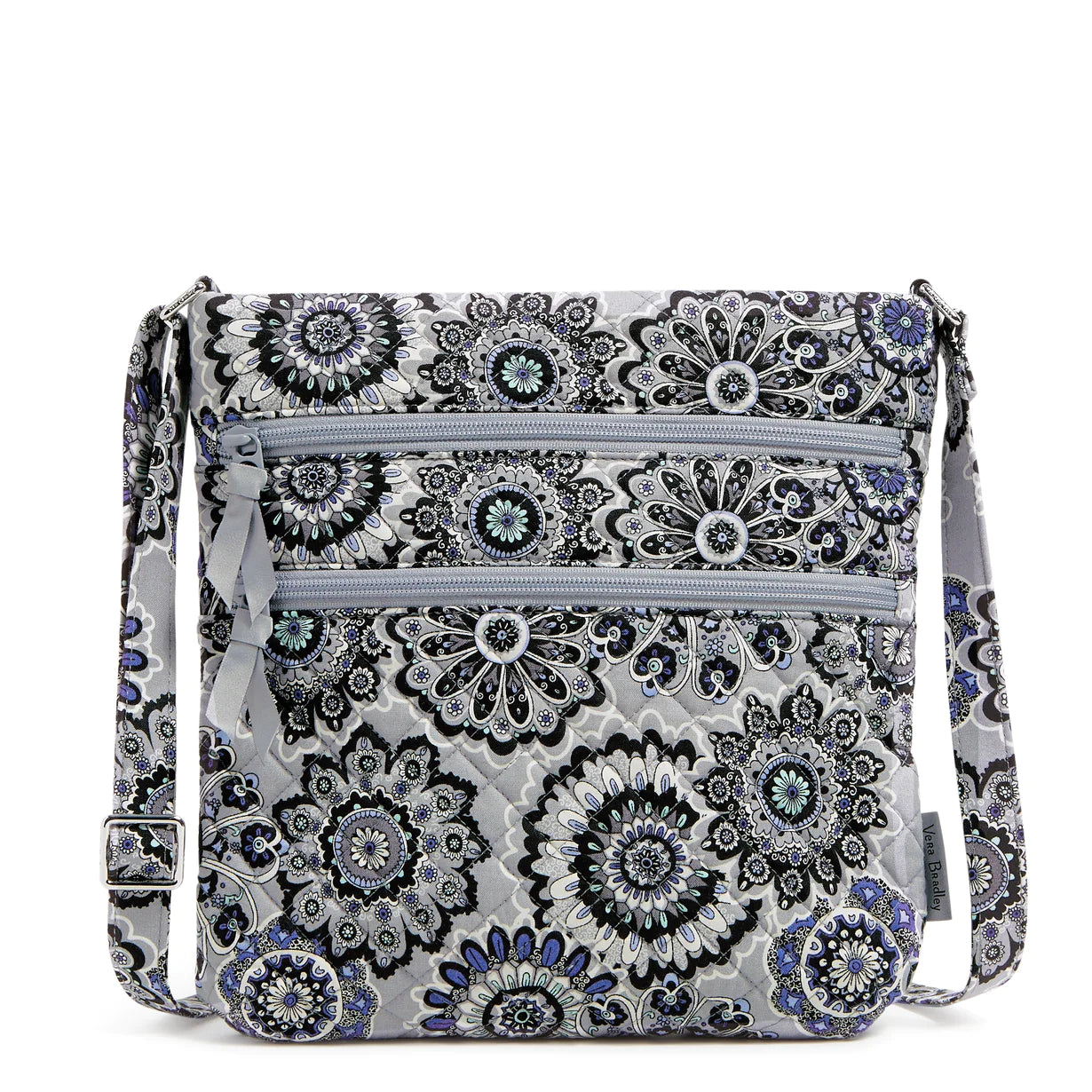 Triple Zip Hipster Crossbody Bag Tranquil Medallion