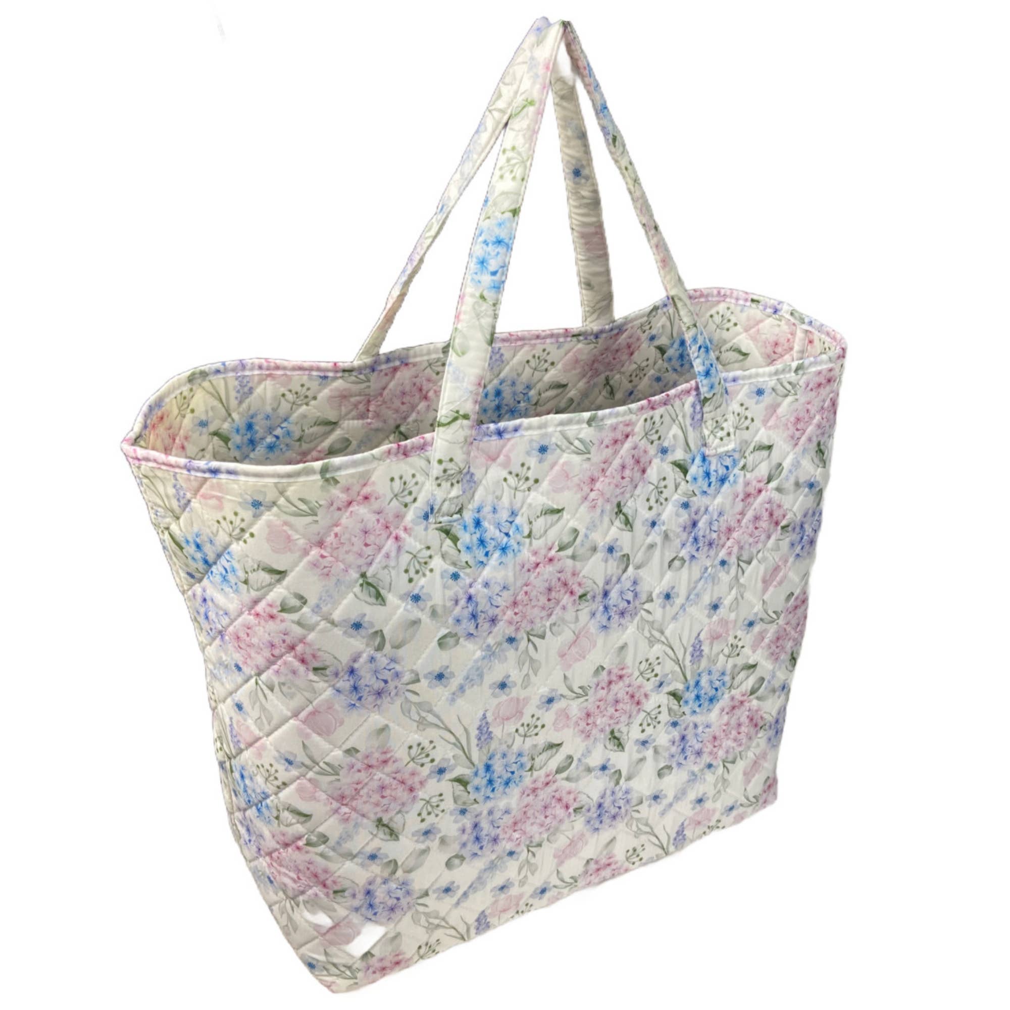 "Royal Hydrangea" Designer Quilted Tote Bag