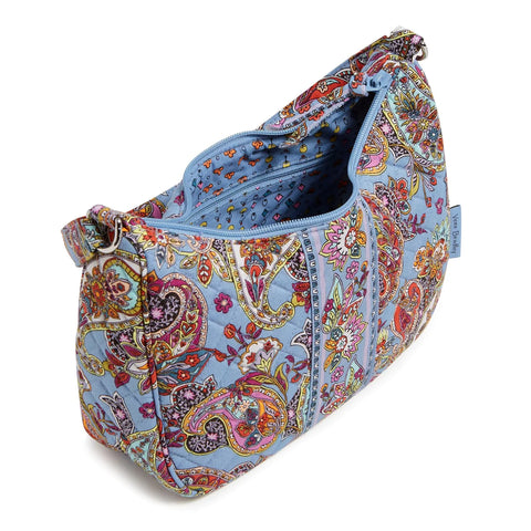Frannie Crescent Crossbody Bag in Recycled Cotton-Provence Paisley