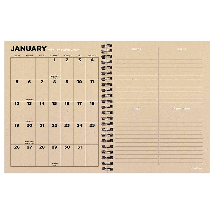TF Publishing - Paper Goods - 2025 Element Layers Medium Weekly Monthly Planner