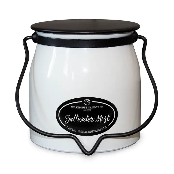 16 oz Butter Jar Candle: Saltwater Mist