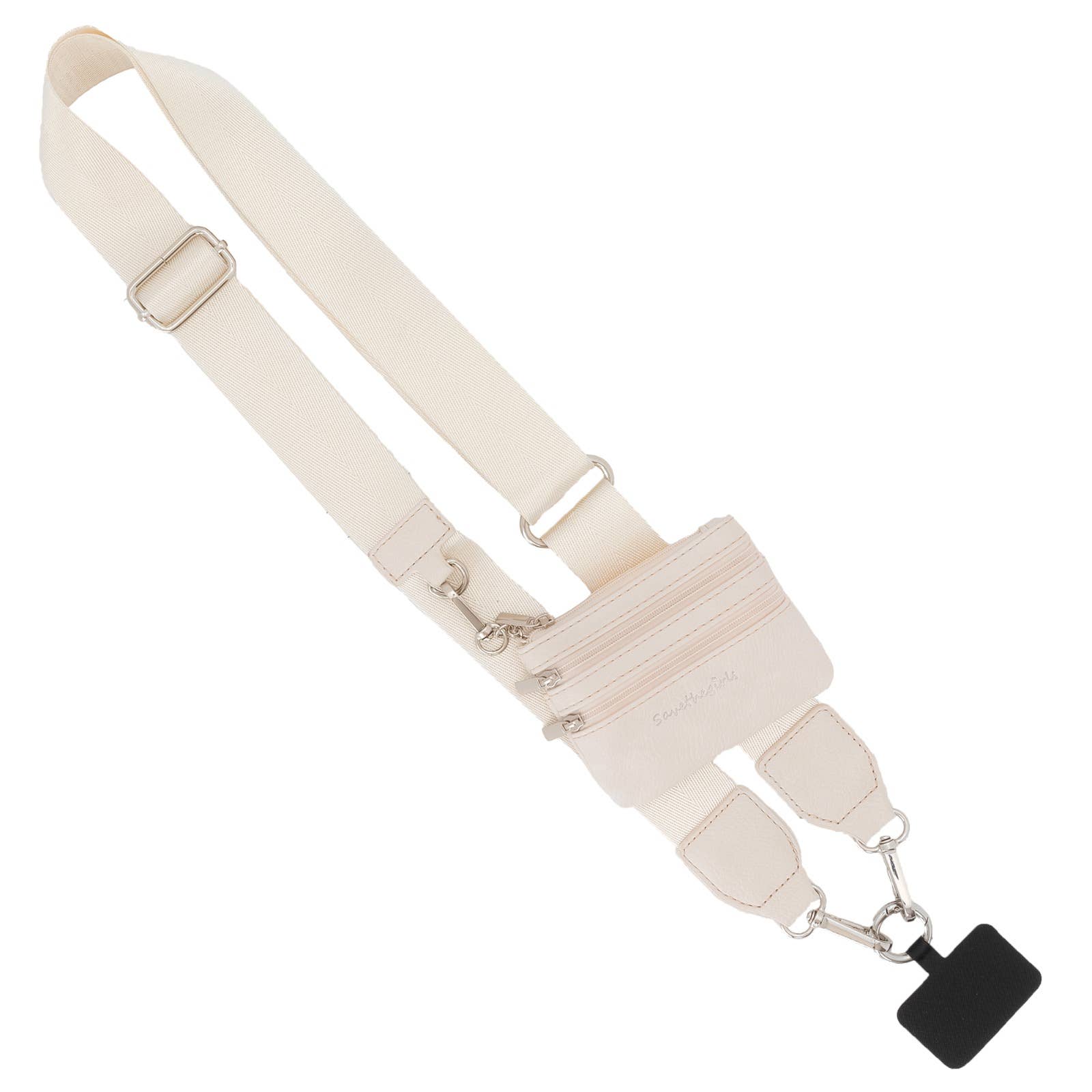 Save The Girls - Clip & Go Phone Lanyard with Wallet - Neutral Collection: Taupe