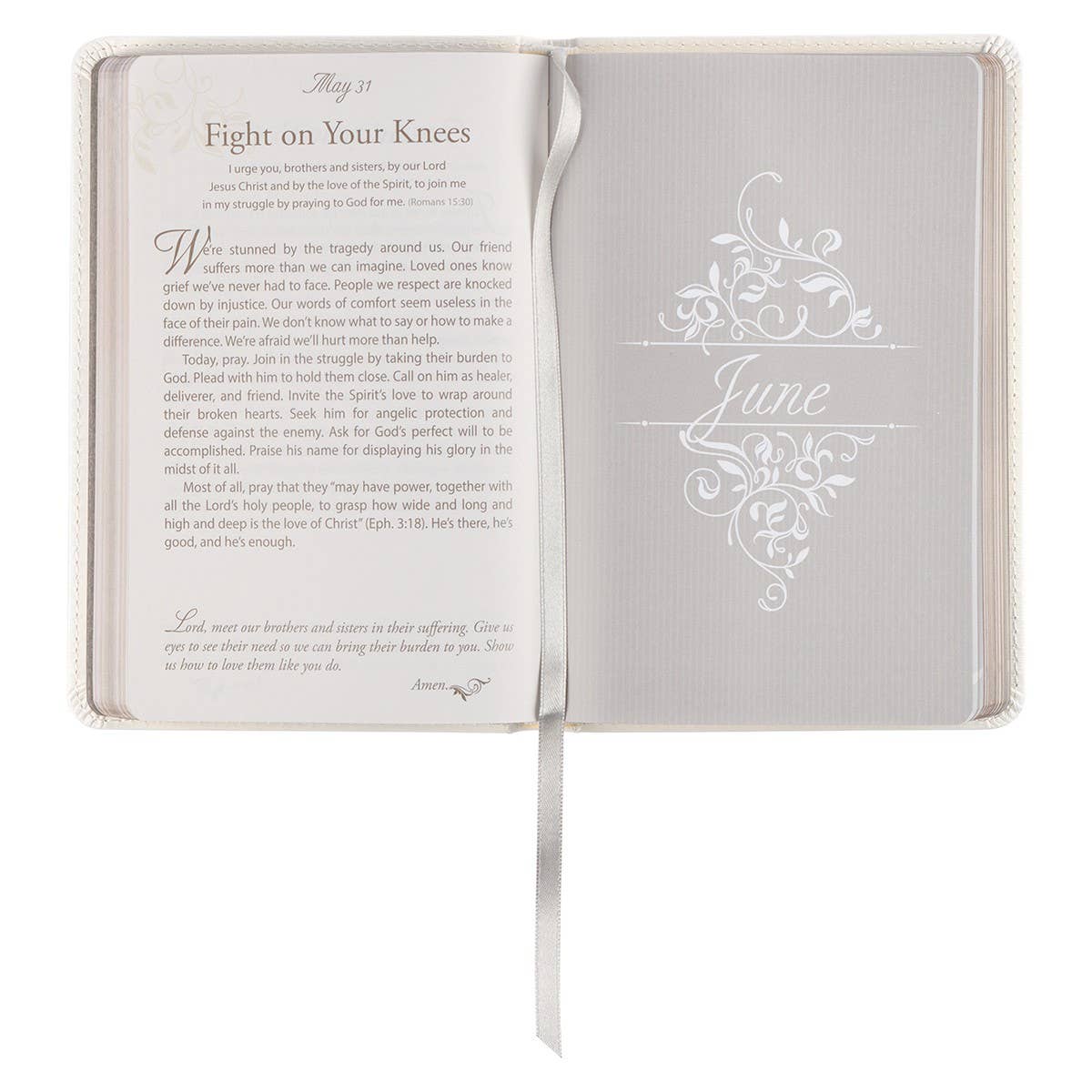 Christian Art Gifts - Devotional for Mr. & Mrs. White Faux Leather