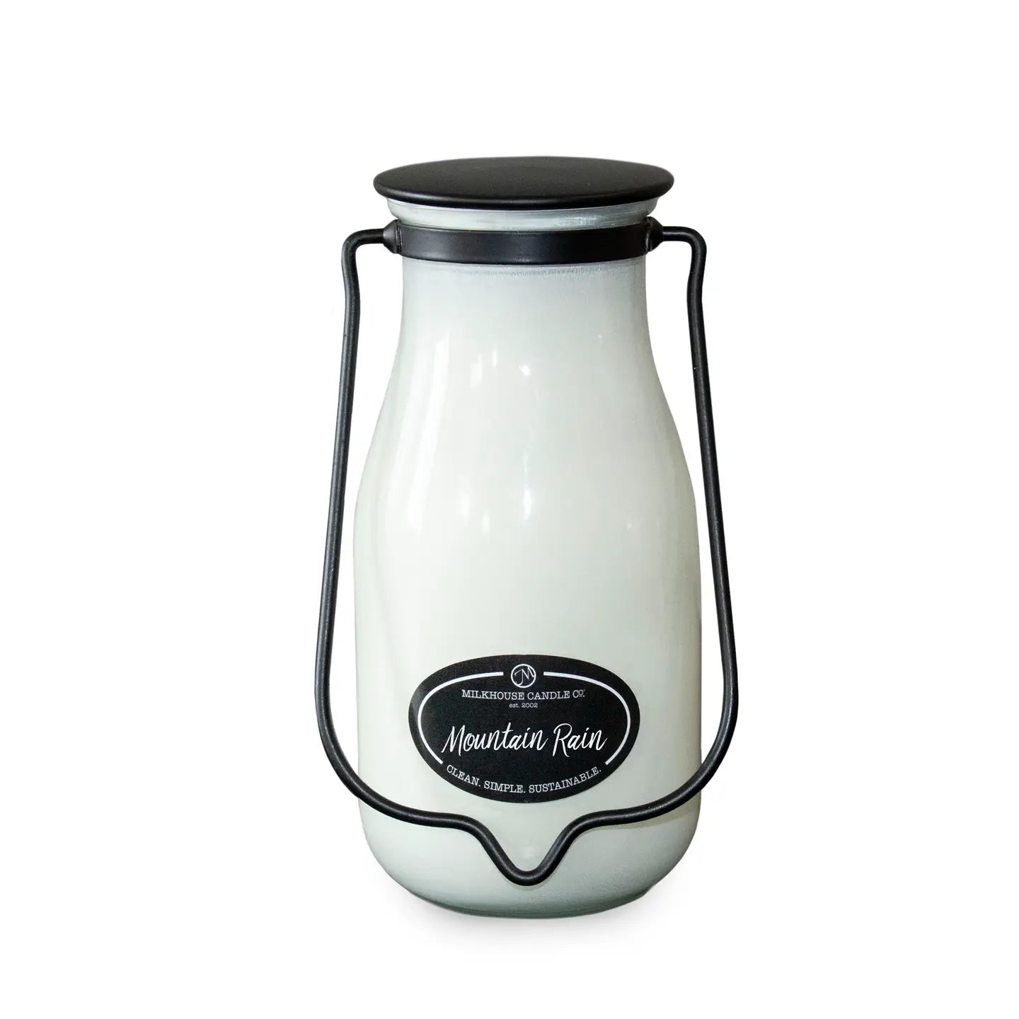 14 oz Milkbottle Candle: Mountain Rain