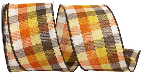 COUNTRY FIELD TONAL PLAID WIRED EDGE