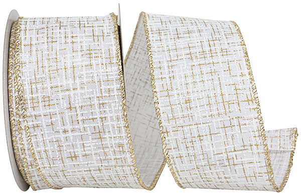 STRIPED TEXTURE ELEGANCE LINEN WIRED EDGE