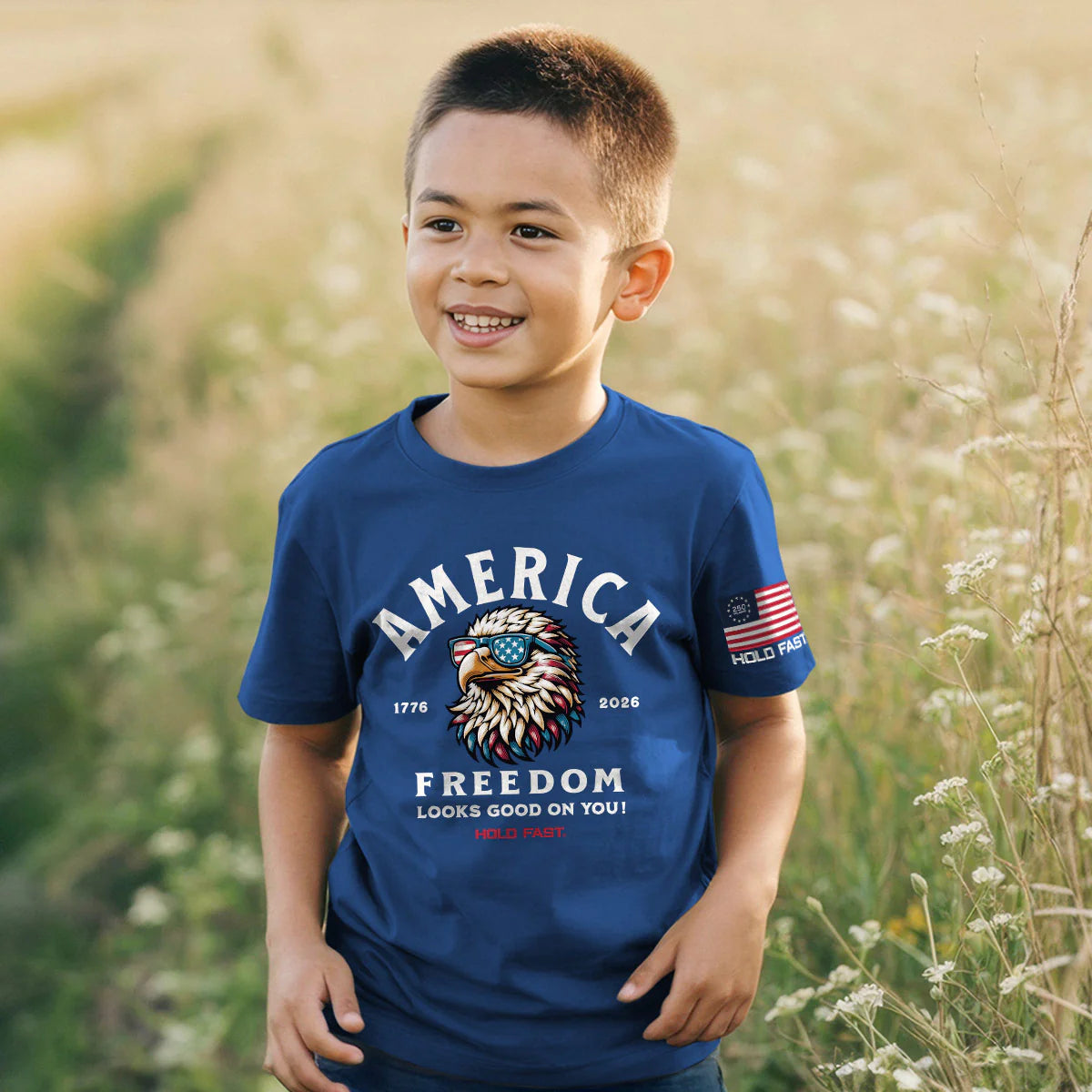 HOLD FAST Kids T-Shirt America Eagle