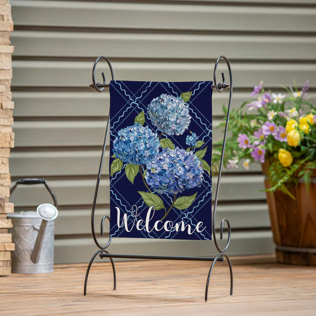 Burlap Garden Flag, Hydrangea Haven