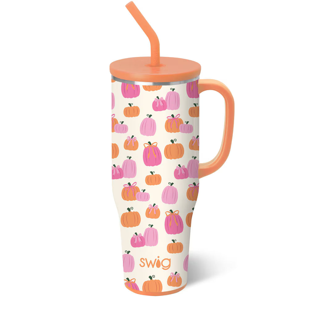Pumpkins and Bows Mega Mug 40oz