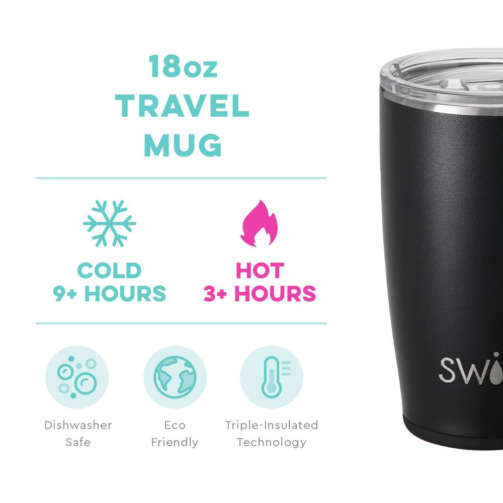 Black Travel Mug 18oz