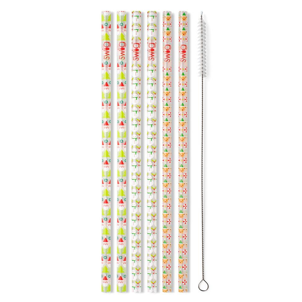 Christmas Crew Reusable Straw Set