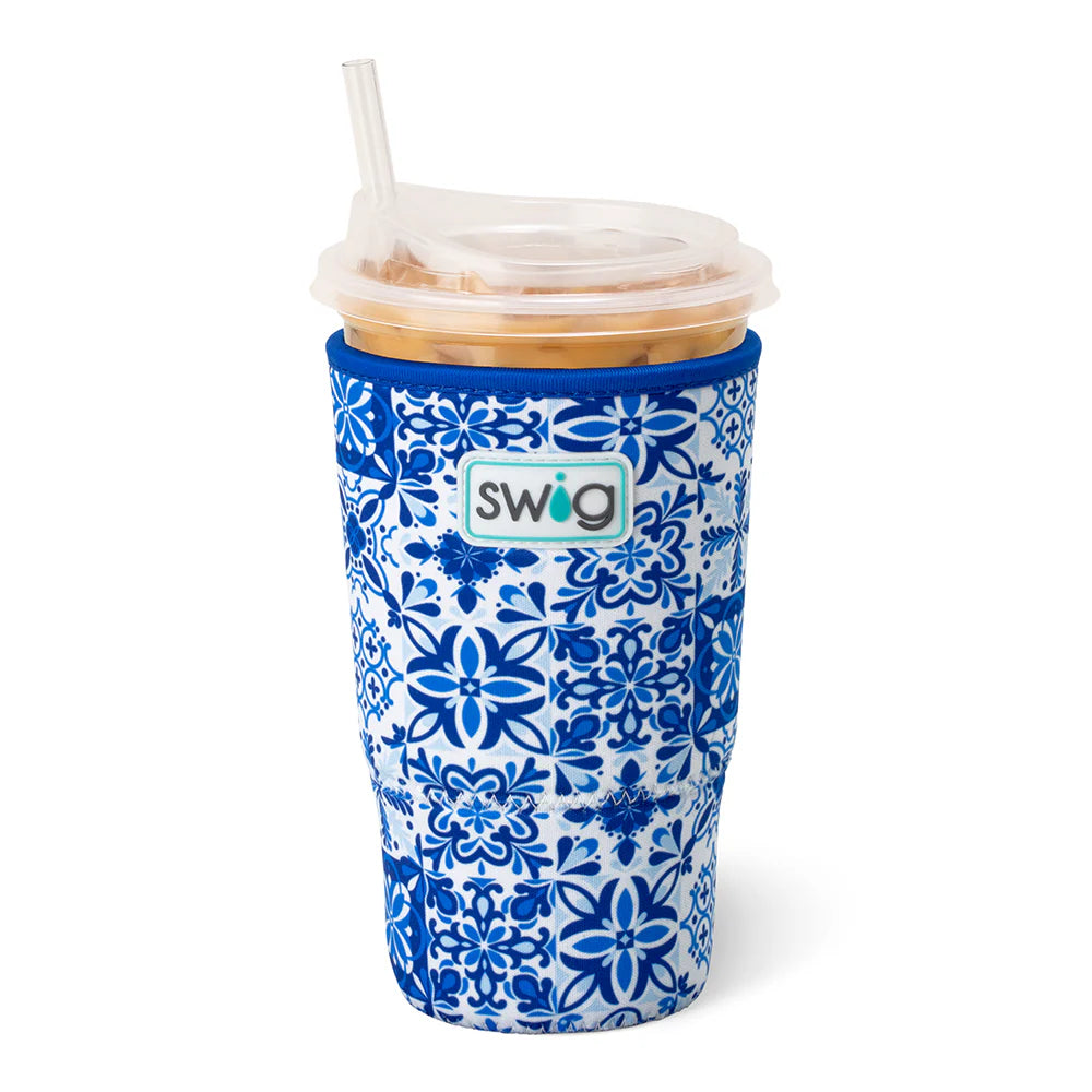 INDIGO TILES Large Iced Cup Coolie