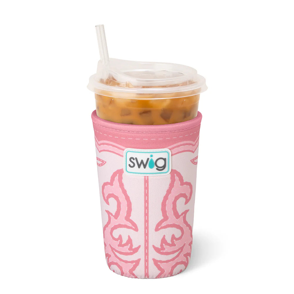 BOOT SCOOTIN' PINK Medium Iced Cup Coolie