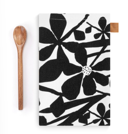 Bold Floral Kitchen Towel & Tasting Spoon Set