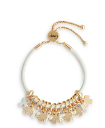 Charm Bracelet - Cream Cross