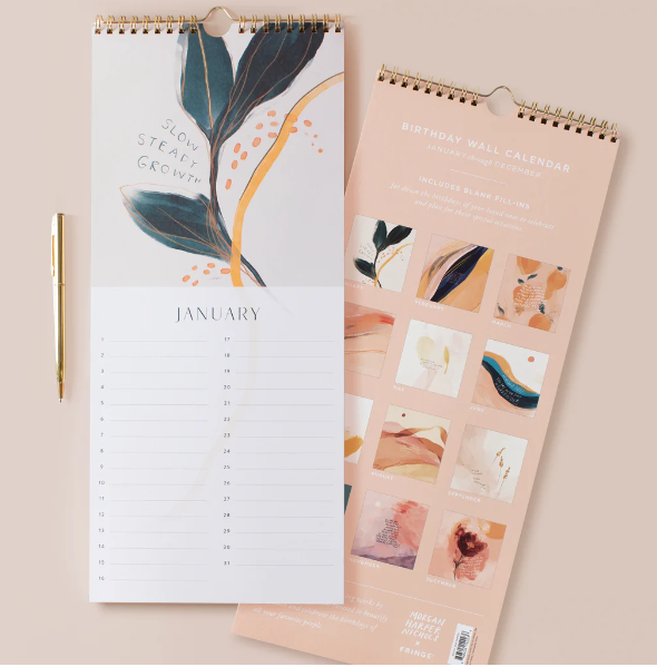 MHN PAINTED BIRTHDAY WALL CALENDAR