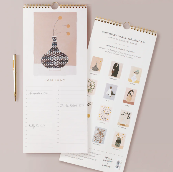 MG STILL LIFE BIRTHDAY WALL CALENDAR