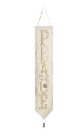 Peace Glittered Door Hanger