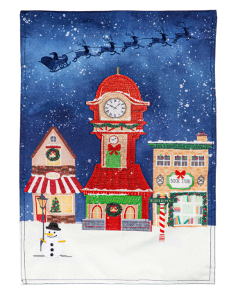 Christmas Eve Linen Garden Flag