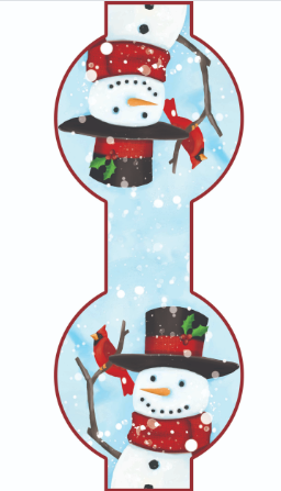 Snowman Mailbox Saddle with Magnetic Mailbox Door Decor Set