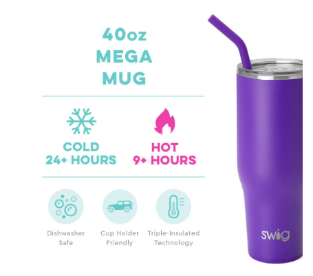 Purple Mega Mug 40oz