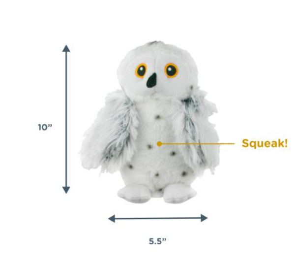 Animated Snow Owl Dog Toy