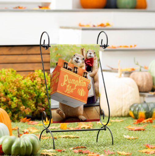 Pumpkin Ale Suede Garden Flag