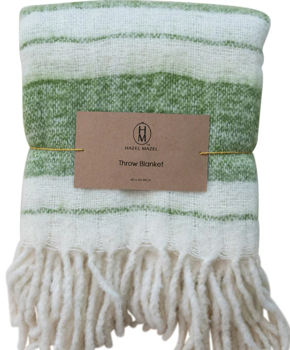 Brushed Acrylic & Wool Throw | Hazel Mazel