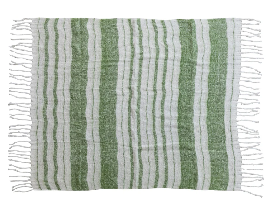 Brushed Acrylic & Wool Throw | Hazel Mazel