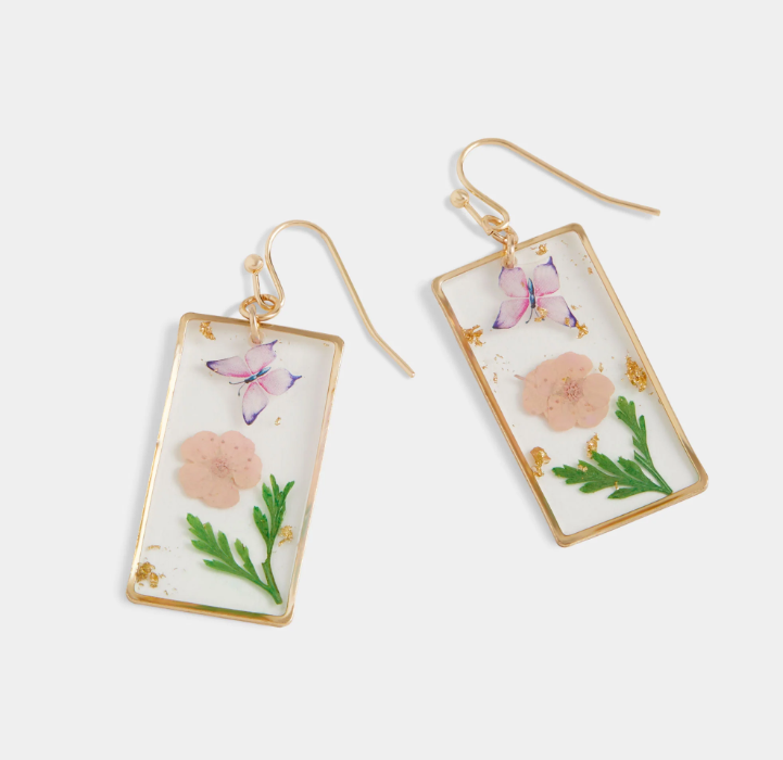 Pressed Flower Earrings