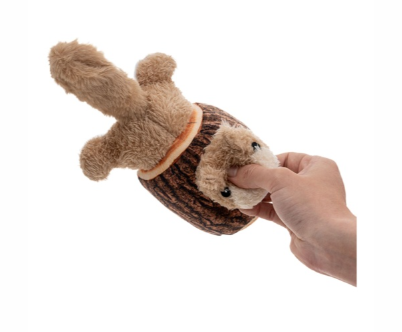Territory Dog Plush Animated Squirrel In A Log