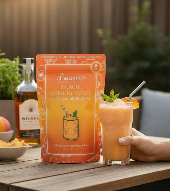Peach Whiskey Smash Cocktail Mix - Ready-To-Freeze Cocktail