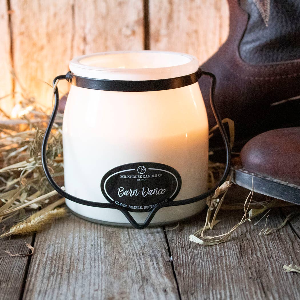 Milkhouse Candle Company - 16 oz Butter Jar Candle: Barn Dance