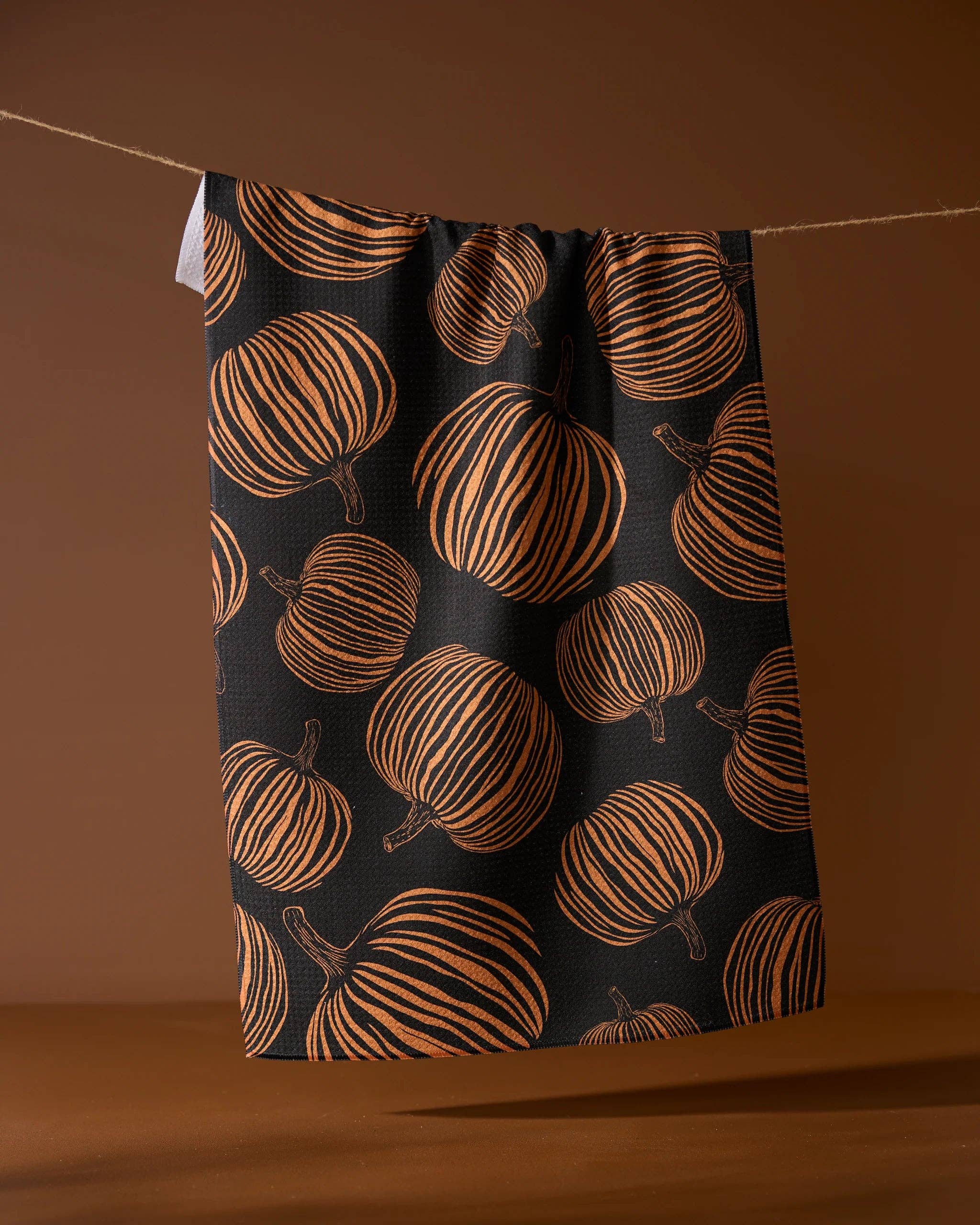 Geometry - Pumpkin Noir Tea Towel