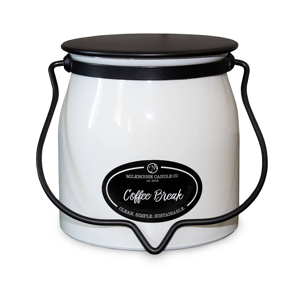 Milkhouse Candle Company - 16 oz Butter Jar Candle: Coffee Break