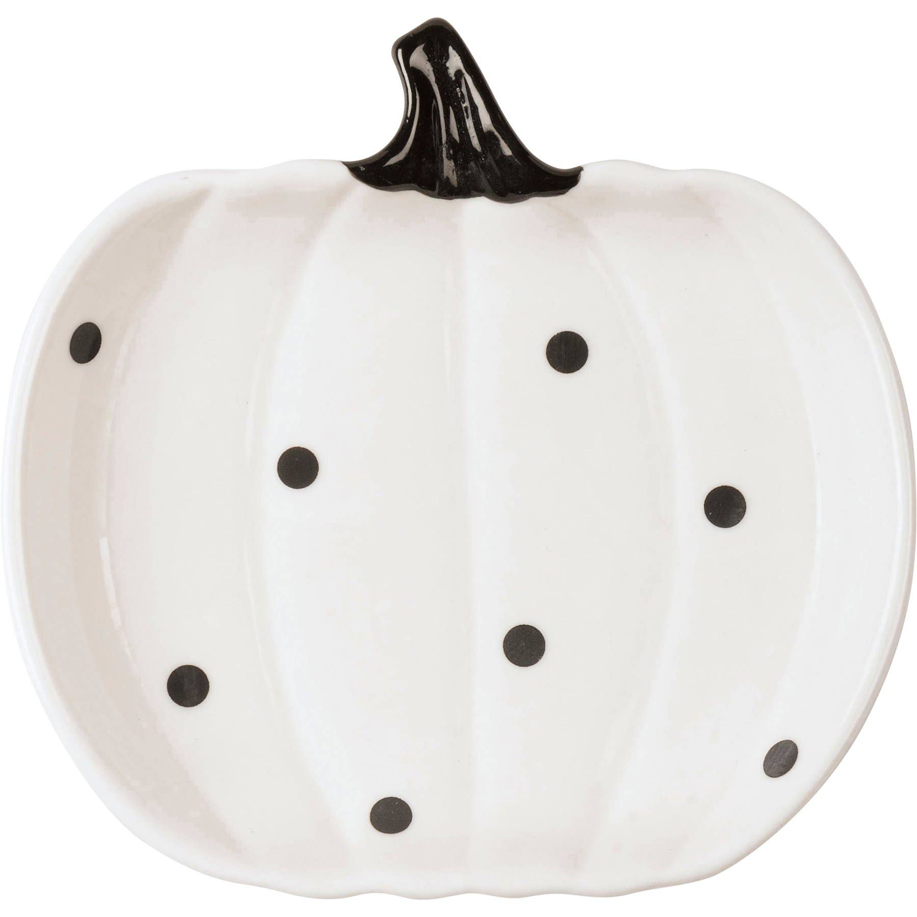 Black & White Dot Pumpkins Plates