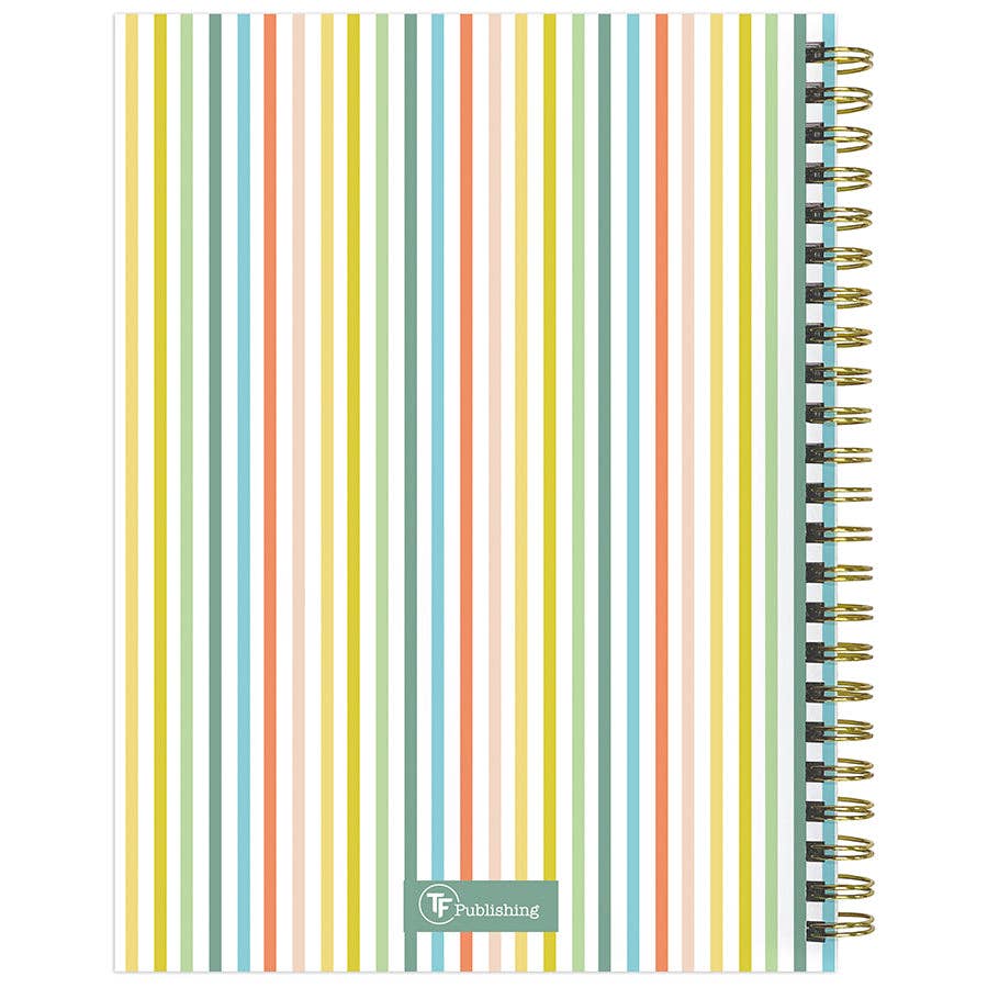 TF Publishing - Paper Goods - 2025 Malibu Stripes Medium Weekly Monthly Planner