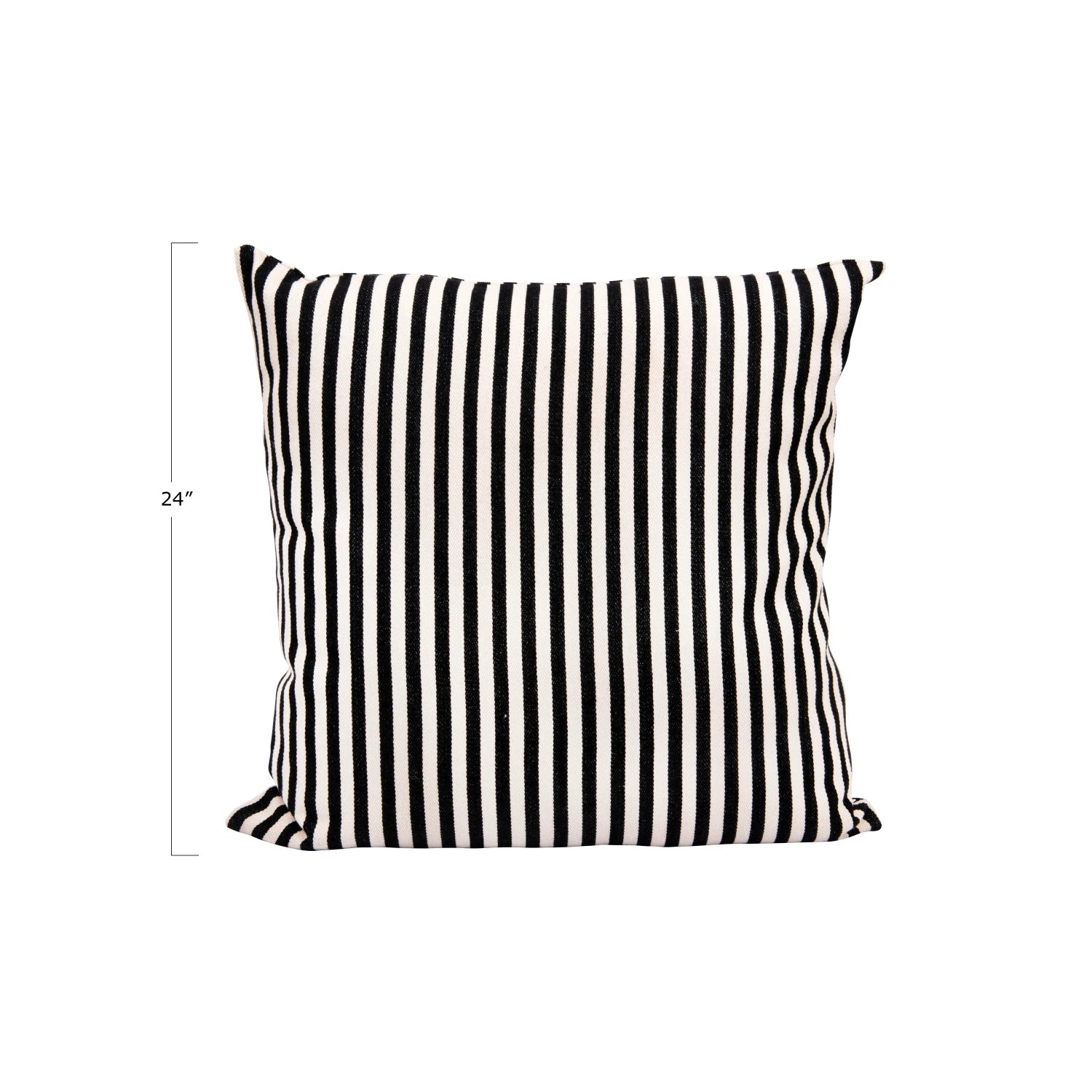 26" Woven Cotton Striped Pillow