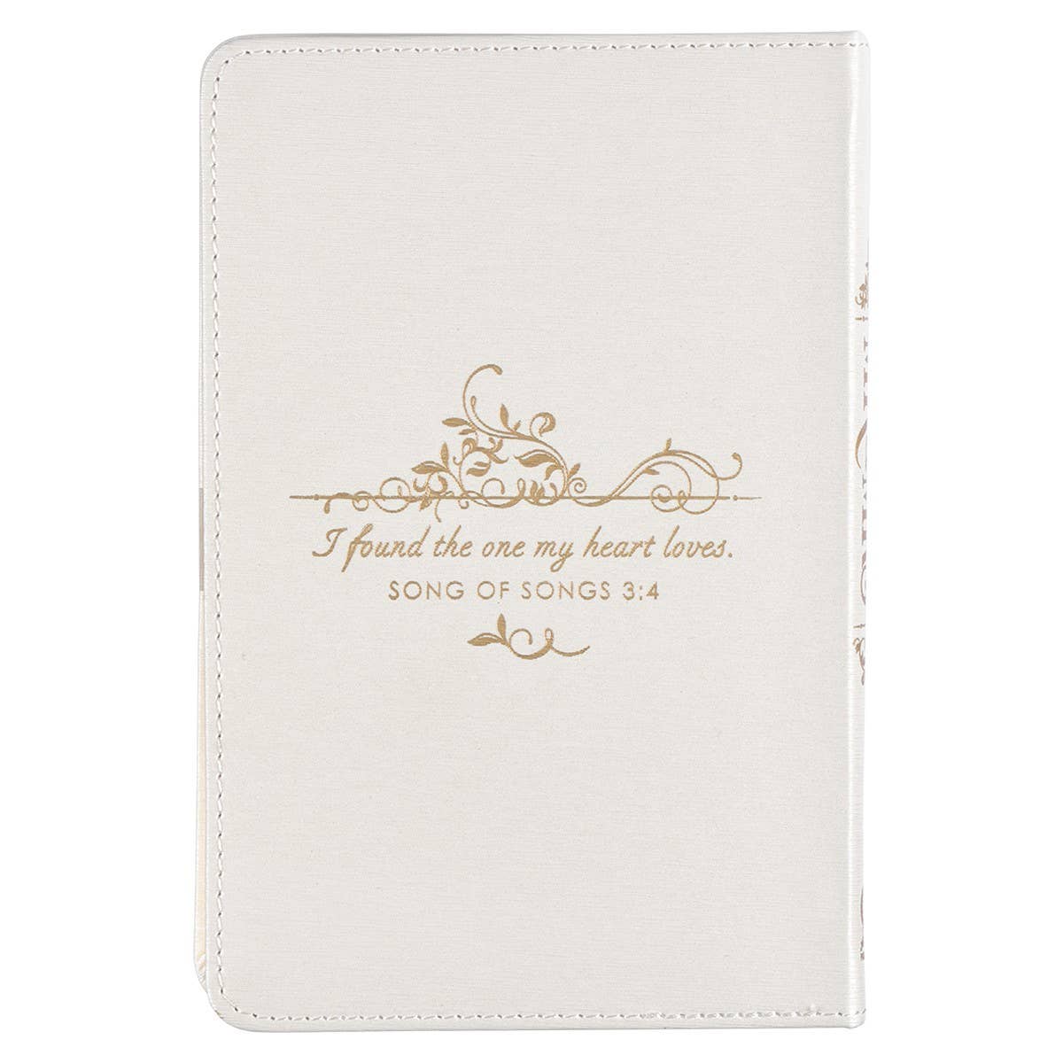 Christian Art Gifts - Devotional for Mr. & Mrs. White Faux Leather