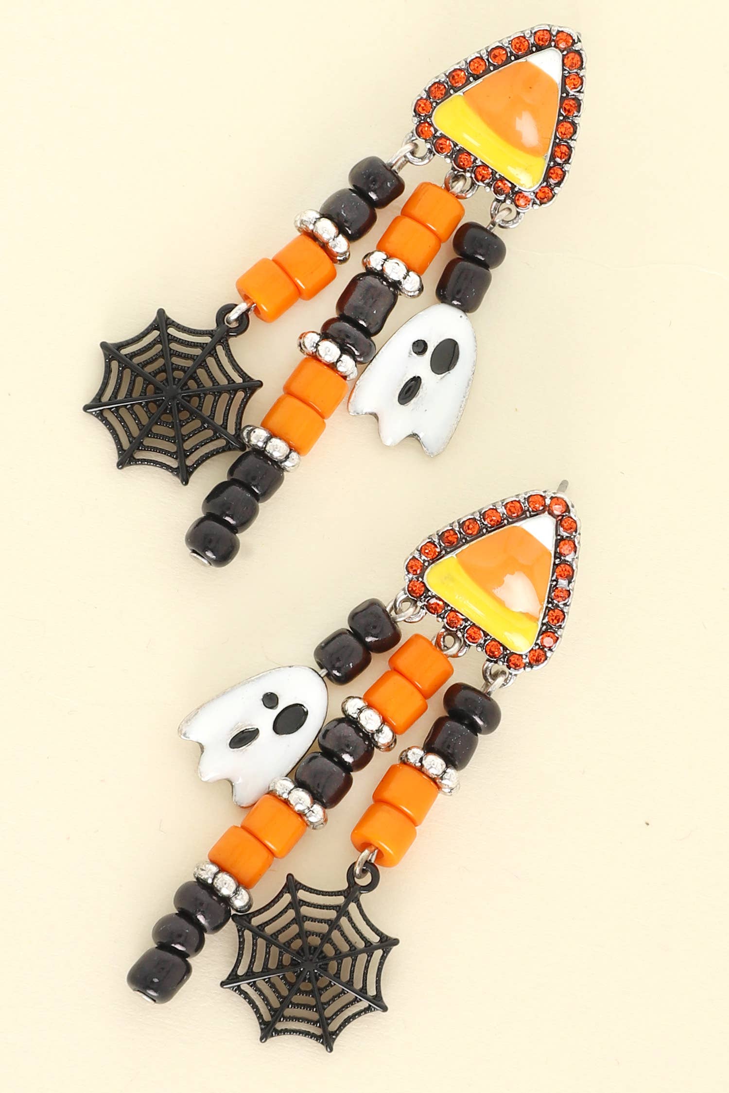 Sophia Collection - Halloween Themed Bead Charm Tassel Earrings