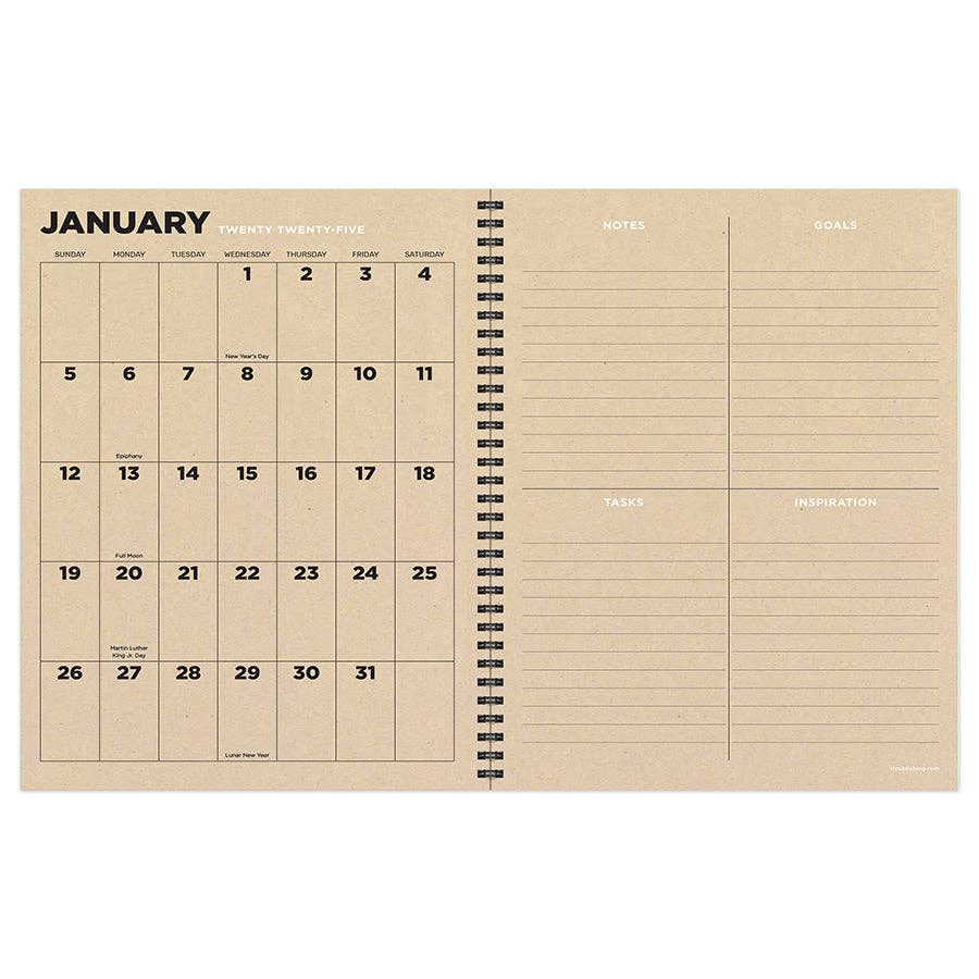 TF Publishing - Paper Goods - 2025 Forest Mist Large Weekly Monthly Planner