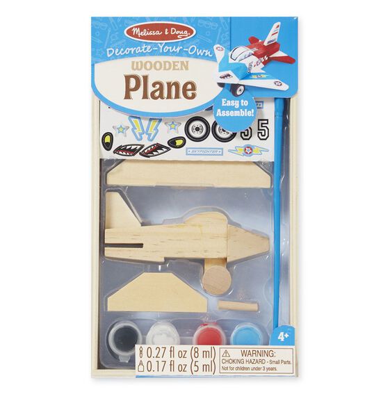 Decorate-Your-Own Wooden Plane