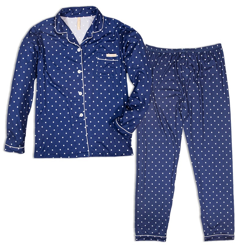 Navy Polka dot Pajamas